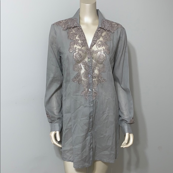 Soft Surroundings Tops - Soft Sorroundings tunic button down blouse